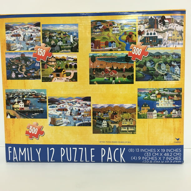 Family 12 Puzzle Pack 8 13x18 4 9x7 Jigsaw Cardinal Boxed Set Lot for sale online